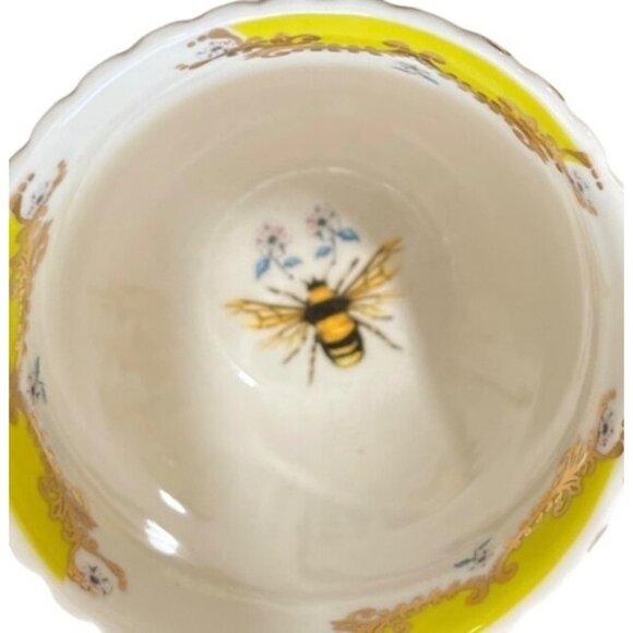 Anthropologie Nature Table Teacup By Lou Rota With Bee Floral Design - Picture 6 of 6